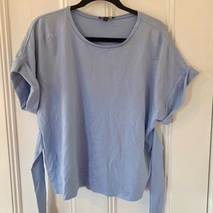 Express Baby Blue Tie Back Blouse Size M